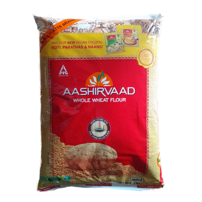 Aashirvaad Chakki Atta 5Kg , Farine de blé entier , Roti moelleux , Chapati