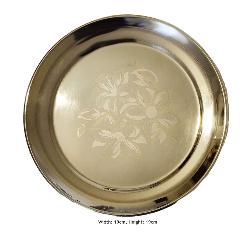 Assiette en Acier Ronde Diamètre 19cm Design Compact et Durable pour un Usage Quotidien