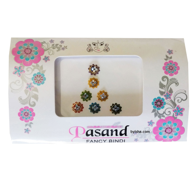Bindi Fantaisie Pasand, Forme de Fleur , Magnifique , Différentes Couleurs