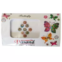 Bindis Ronds Brillants avec Accents Argentés et Dorés Différentes Couleurs Pasand Fancy Bindi