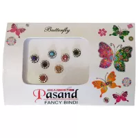 Bindis Ronds Étincelants avec Pierres Différentes Couleurs Pasand Fancy Bindi