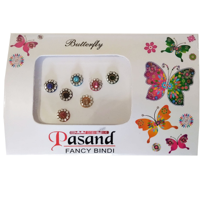Bindis Ronds Étincelants avec Pierres , Différentes Couleurs , Pasand Fancy Bindi