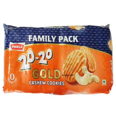 Biscuits Parle 20 20 Gold aux Noix de Cajou Pack Familial 600g , Riche et Croquant , Idéal pour les 