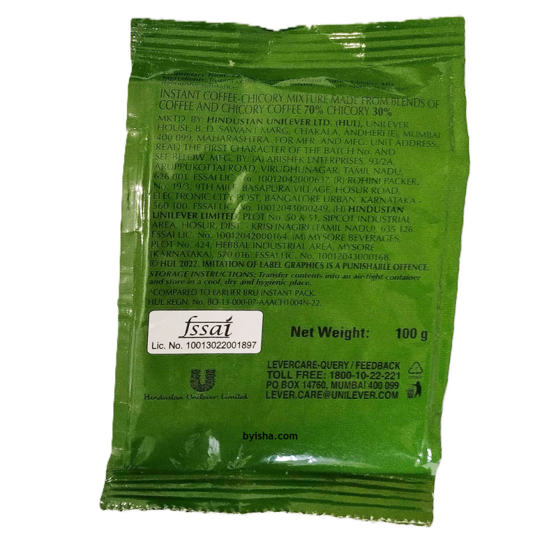 Café Instantané Bru 100g Mélange Riche et Aromatique Parfait pour Bien Commencer la Journée