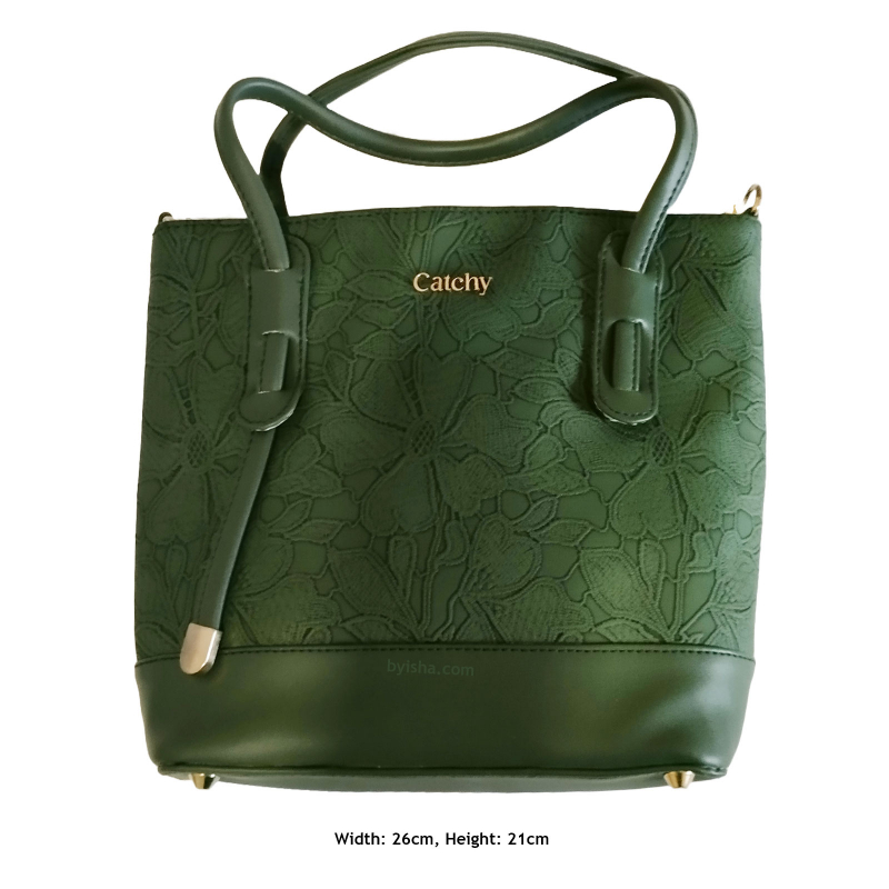Catchy Grün Handtasche Geräumiger Stauraum Ideal für den Täglichen Gebrauch Schlankes und Stilvo