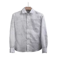 Chemise en Tissu Coton Crush de Qualité Premium Taille 42 Design Texturé Couleur Blanche Confort S