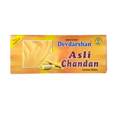 Devdarshan Asli Chandan 25g , Bâtonnets d,encens , Bois de Santal Pur , Agarbatti