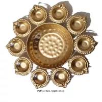 Diwali-Diya-Set mit zentraler Urli Schale für schwimmende Blumen Dekorative Öllampen Festliche Woh