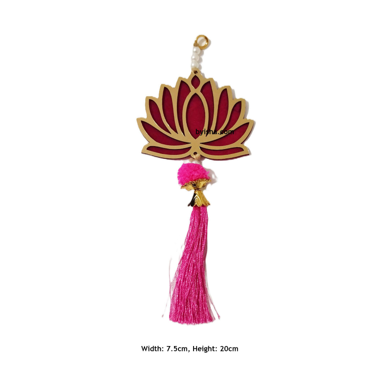 Décoration Murale Lotus Fait Main avec Suspension Lot de 6 Couleur Rose Décoration Intérieure Él
