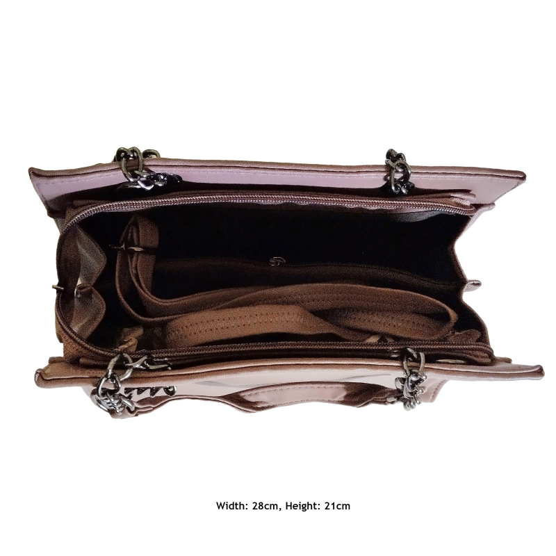 Elegante Handtasche in Altrosa Stilvolles Kettengriff-Design Perfekte Mischung aus Vintage-Charme un