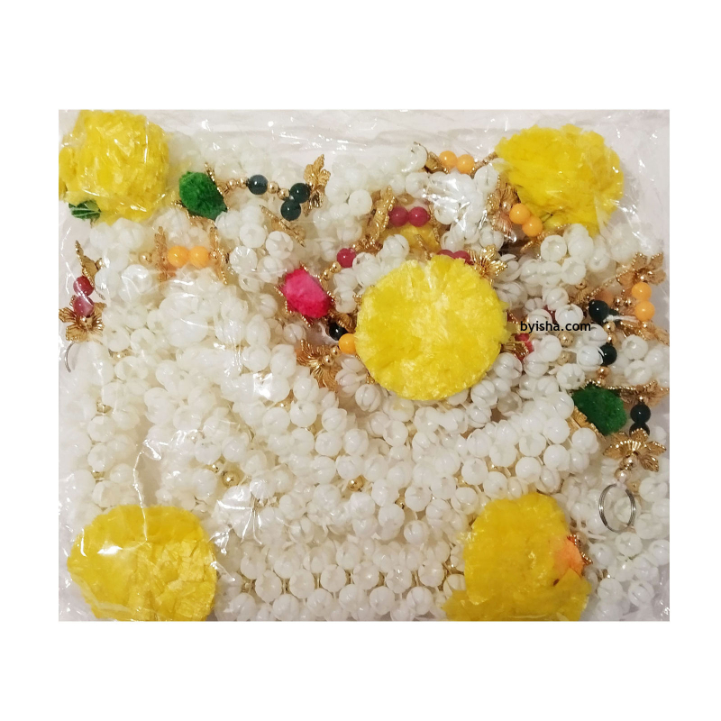 Eleganter Toran mit weißen und gelben Blumen Hochwertige Heimdekoration Fancy Design
