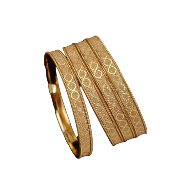 Ensemble de 4 Bracelets Taille, 2.6 , Design Texturé pour Occasions Spéciales , Accessoires Élégants