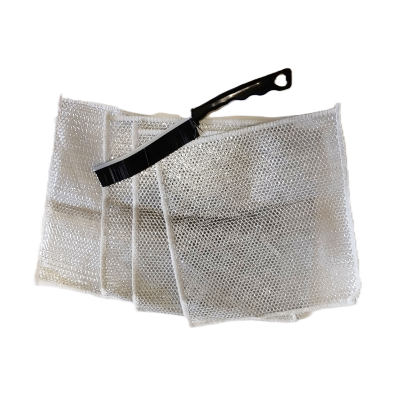 Ensemble de 4 Chiffons à Vaisselle en Fil Non Rayant et 1 Brosse de Nettoyage pour Fentes