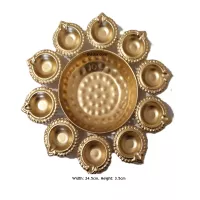 Ensemble de Diyas pour Diwali avec Urli Bol Central pour Fleurs Flottantes Lampes à Huile Décorati