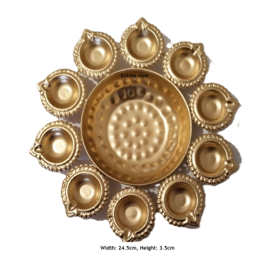 Ensemble de Diyas pour Diwali avec Urli Bol Central pour Fleurs Flottantes , Lampes à Huile Décorati