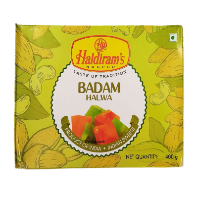 Haldiram,s Badam Halwa 400g , Douceur aux Amandes , Dessert Indien de Qualité Supérieure