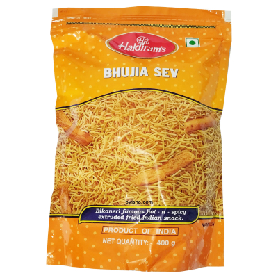 Haldiram,s Bhujia Sev 400g , Snack croustillant et épicé , Goût authentique indien