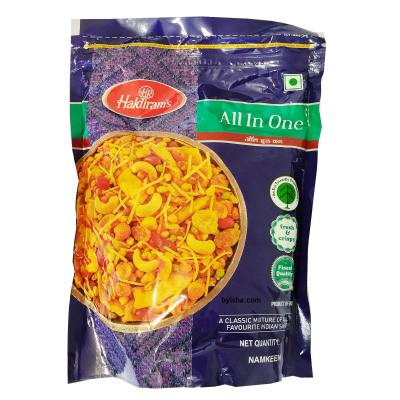 Haldirams All In One Namkeen 400g , Snack Mélangé Épicé et Croustillant , Mélange Indien Authentique