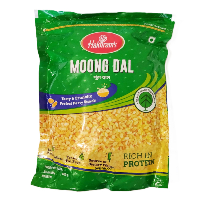 Haldirams Moong Dal 400g , Snack Croquant et Savoureux , Parfait pour la Pause Thé