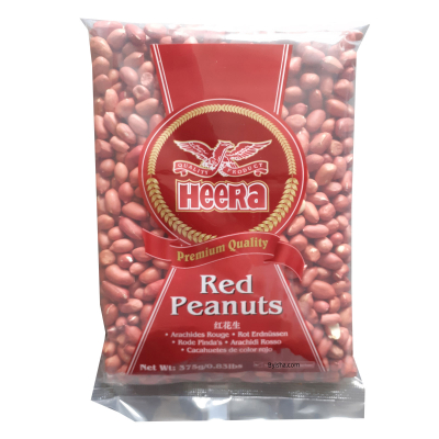Heera Cacahuètes Rouges 375g , Cacahuètes à peau rouge , Arachides