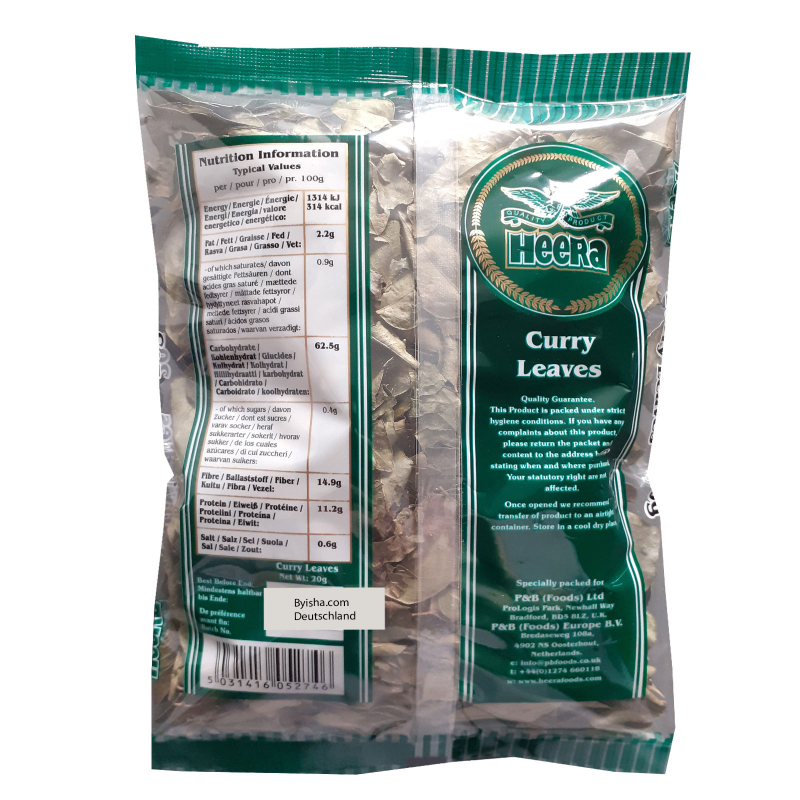 Heera Curryblätter 20g Getrocknete Curryblätter Karivepaku