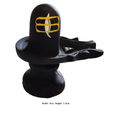 Idole Shivling en résine élégante , Hauteur , 7,5 cm, Largeur , 9 cm , Parfait pour Pooja et Décorat