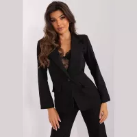 Italy Moda Schwarze Jacke Größe XXL - Hochwertiges Material Geeignet für Büro und Besprechungen 