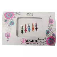 Kegelförmige Pasand Fancy Bindis Stilvolles Design mit Steinen Verschiedene Farben