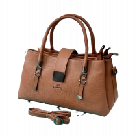 Klassische Braune Handtasche Drei Reißverschluss-Staufächer Ideal für Organisierte Modebewusste S