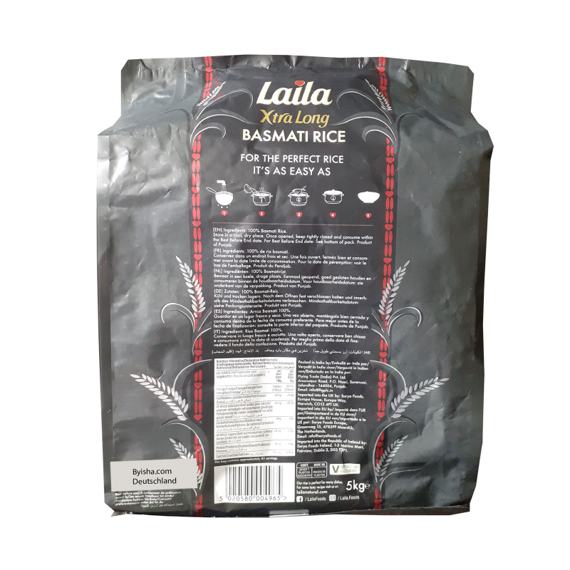 Laila Extra Long Basmati Reis 5kg Xtra Long Reis Biryani Reis