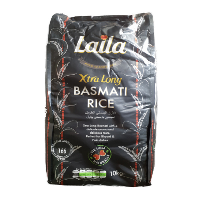 Laila Extra Long Basmati Riz 10kg , Xtra Long Riz , Riz pour Biryani