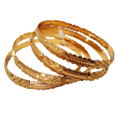 Lot de Bracelets Dorés, Taille 2.6 , Design Traditionnel et Élégant , Parfait pour un Look Glamour