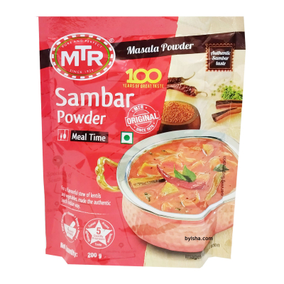 MTR Poudre de Sambar 200g , Saveur Authentique du Sud de l,Inde , Mélange d,Épices Aromatique , Idéa