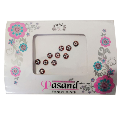 Pasand Fancy Bindi, Bindi Rond avec Pierres de Différentes Tailles, Design Magnifique , Look Élégant