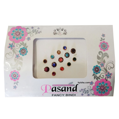 Pasand Fancy Bindi, Rond avec Belles Pierres, Différentes Couleurs et Tailles , Design Élégant