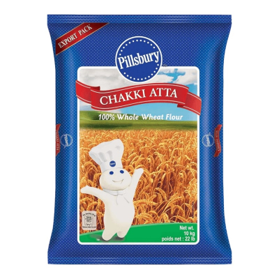 Pillsbury Chakki Atta 10Kg , Farine de blé entier , Roti moelleux , Chapati