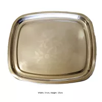Plateau en Acier Largeur 31cm Hauteur 25cm Durable et Polyvalent pour un Usage Quotidien