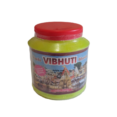 Poudre Kashi Vibhuti Bhasm 250 Grammes , Parfumée pour Pooja , Cendre Sacrée pour Rituels Spirituels