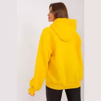 Pull Ex Moda Jaune Taille S Brodé avec le texte Good Morning Angel Coupe ample avec manches longues