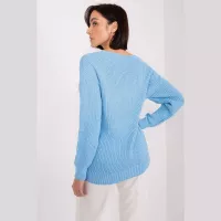 Pullover Badu in Himmelblau Größe Universal mit klassischem V-Ausschnitt-Design perfekt für sowoh