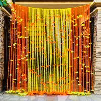 Rideau de Fleurs de Souci Vibrant pour la Décoration d Événements et de Fêtes Arrière-Plan Attr