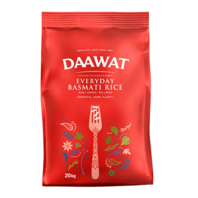 Riz Basmati de tous les jours Daawat 20Kg , Riz ordinaire Daawat