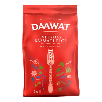 Riz Basmati de tous les jours Daawat 5Kg , Riz ordinaire Daawat
