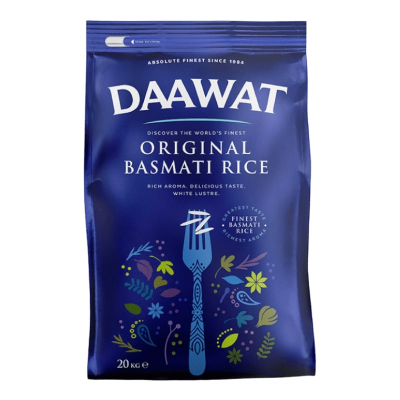 Riz Basmati original Daawat 20Kg , Riz Daawat , Riz Basmati blanc traditionnel Daawat