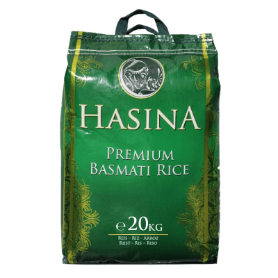 Riz Basmati Premium Hasina 20Kg , Prix abordable , Qualité premium , Extase aromatique