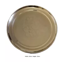 Runder Edelstahlteller Durchmesser 28cm Langlebiges und Elegantes Design für den Täglichen Gebrauc