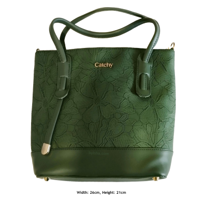 Sac à Main Verte Catchy , Grand Espace de Rangement , Idéal pour un Usage Quotidien , Design Élégant
