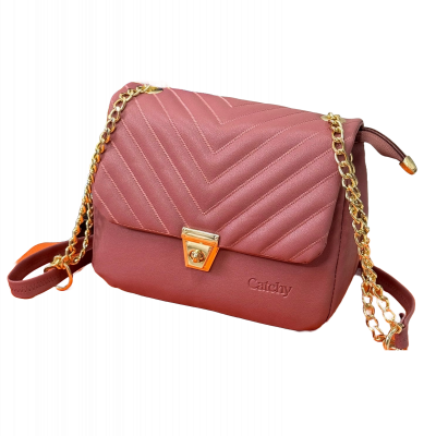 Sac à Main Vieux Rose Élégant , Design de Poignée en Chaîne Stylée , Grande Capacité de Rangement po