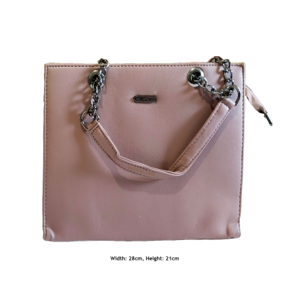 Sac à Main Élégant en Vieux Rose , Design de Poignée à Chaîne Stylée , Parfaite Alliance de Charme V