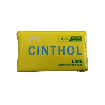 Savon Cinthol Citron Vert 125g , Parfum d,Agrumes Rafraîchissant , Formule Nettoyante et Revitalisan